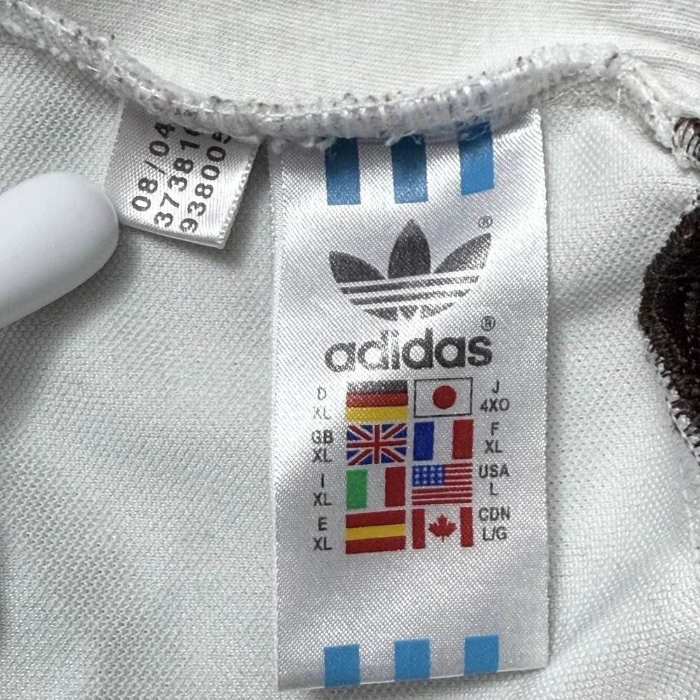 Adidas Originals Trefoil Track Jacket Brown Cream L Full Zip - Picture 4 of 11